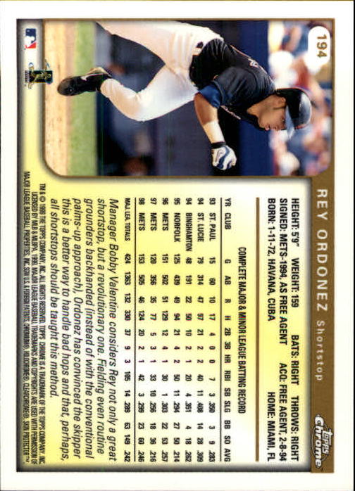 A1786- 1999 Topps Chrome BB Cards 1-262 +Rookies -You Pick- 15+ FREE US SHIP - Picture 335 of 431