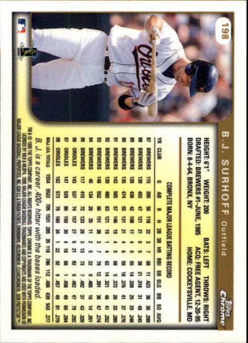 A1786- 1999 Topps Chrome BB Cards 1-262 +Rookies -You Pick- 15+ FREE US SHIP - Picture 341 of 431