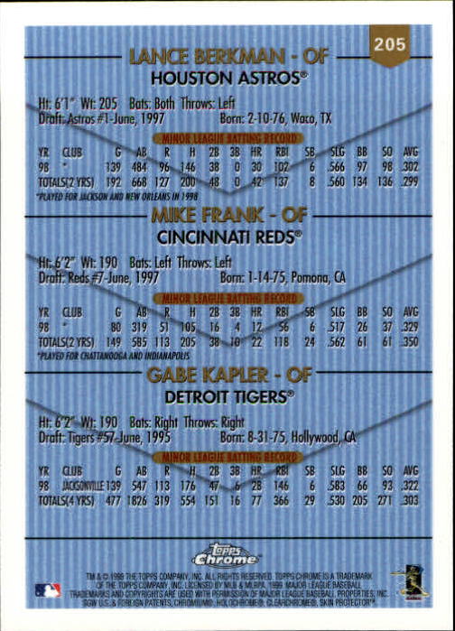 A1786- 1999 Topps Chrome BB Cards 1-262 +Rookies -You Pick- 15+ FREE US SHIP - Picture 353 of 431