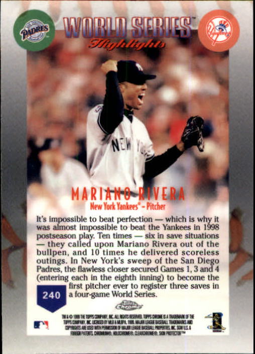 A1786- 1999 Topps Chrome BB Cards 1-262 +Rookies -You Pick- 15+ FREE US SHIP - Picture 406 of 431