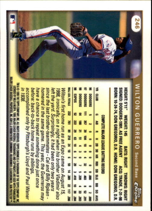 A1786- 1999 Topps Chrome BB Cards 1-262 +Rookies -You Pick- 15+ FREE US SHIP - Picture 417 of 431