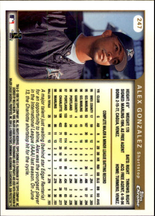 A1786- 1999 Topps Chrome BB Cards 1-262 +Rookies -You Pick- 15+ FREE US SHIP - Picture 419 of 431
