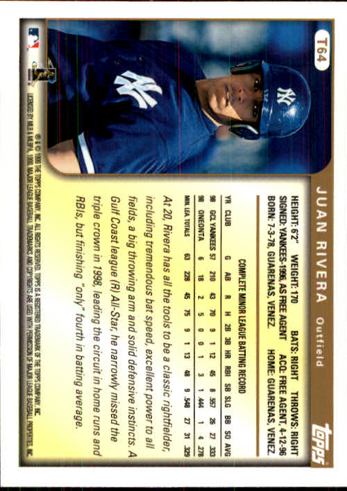 B0724- 1999 Topps Chrome Traded BB Karte #S 1-121 -du Pick- 15 + Gratis US - Bild 121 von 231