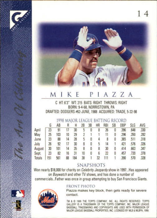 B1258- 1999 Topps Gallerie BB Karten 1-150 + Einsätze -du Pick- 15 + Kostenlose - Bild 27 von 300