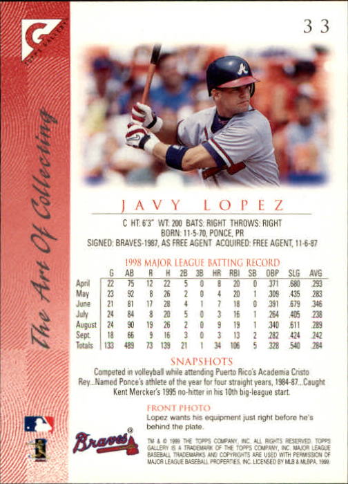 B1258- 1999 Topps Gallerie BB Karten 1-150 + Einsätze -du Pick- 15 + Kostenlose - Bild 63 von 300