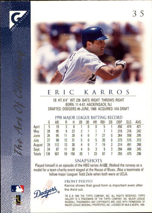 B1258- 1999 Topps Gallerie BB Karten 1-150 + Einsätze -du Pick- 15 + Kostenlose - Bild 67 von 300