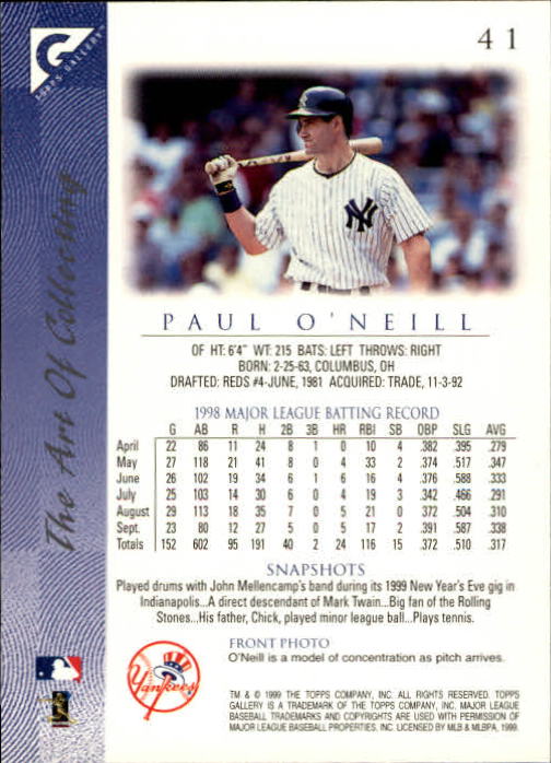 B1258- 1999 Topps Gallerie BB Karten 1-150 + Einsätze -du Pick- 15 + Kostenlose - Bild 79 von 300
