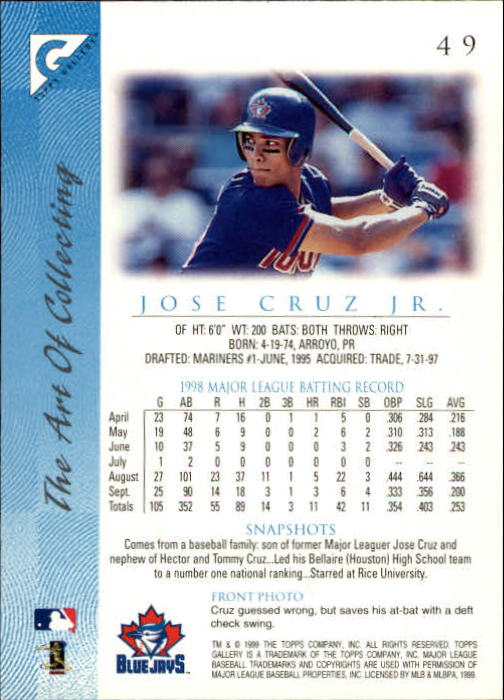 B1258- 1999 Topps Gallerie BB Karten 1-150 + Einsätze -du Pick- 15 + Kostenlose - Bild 95 von 300