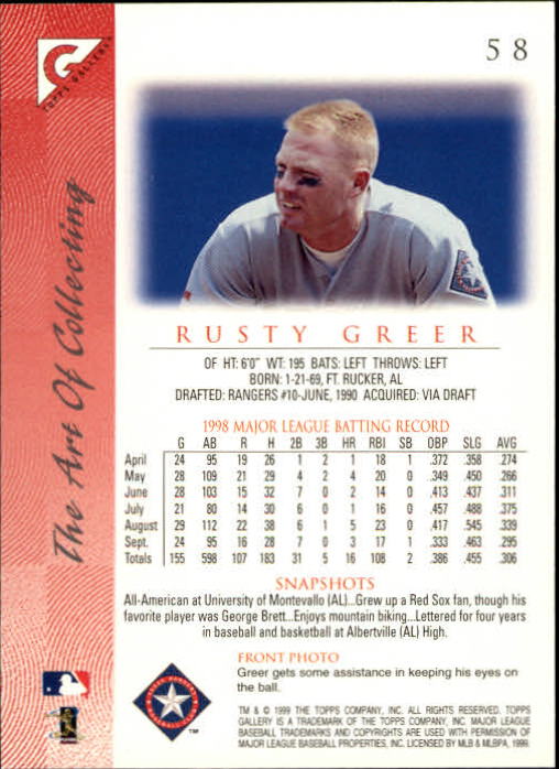 B1258- 1999 Topps Gallerie BB Karten 1-150 + Einsätze -du Pick- 15 + Kostenlose - Bild 113 von 300