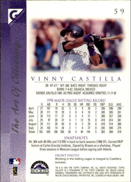 B1258- 1999 Topps Gallerie BB Karten 1-150 + Einsätze -du Pick- 15 + Kostenlose - Bild 115 von 300