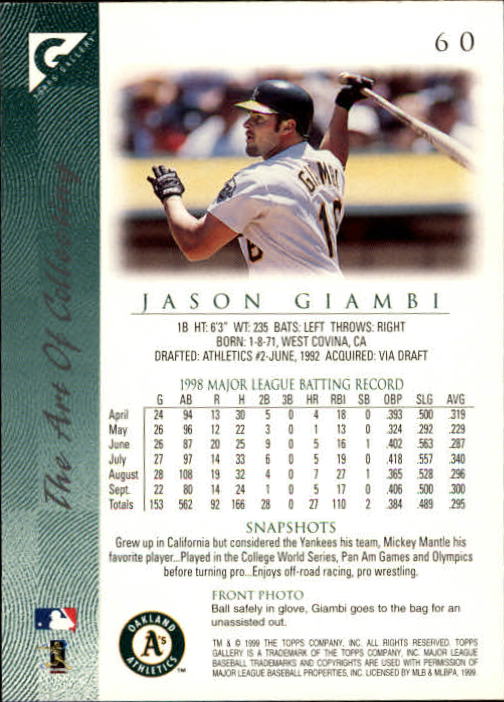 B1258- 1999 Topps Gallerie BB Karten 1-150 + Einsätze -du Pick- 15 + Kostenlose - Bild 117 von 300