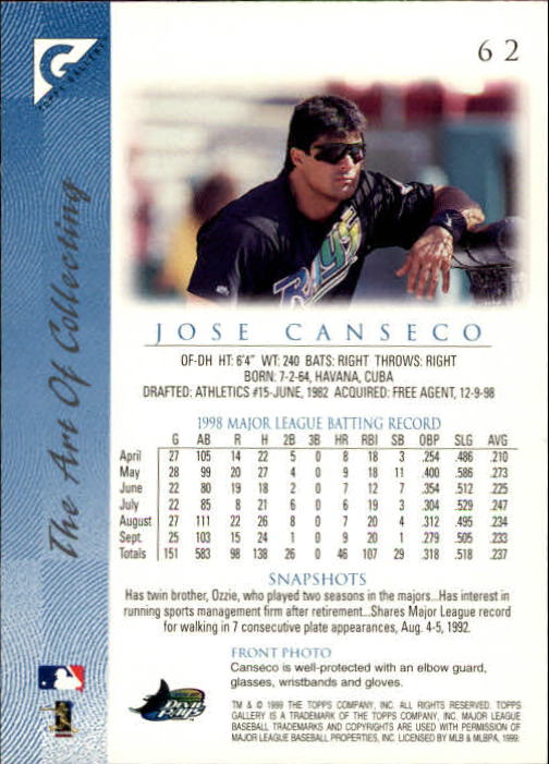 B1258- 1999 Topps Gallerie BB Karten 1-150 + Einsätze -du Pick- 15 + Kostenlose - Bild 121 von 300