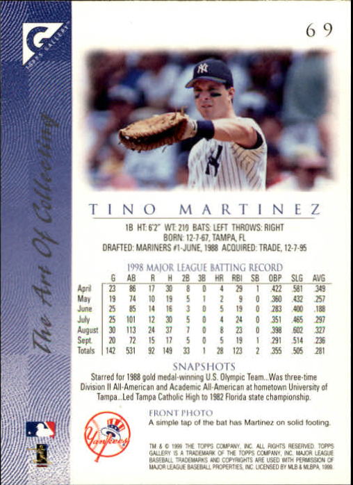 B1258- 1999 Topps Gallerie BB Karten 1-150 + Einsätze -du Pick- 15 + Kostenlose - Bild 135 von 300