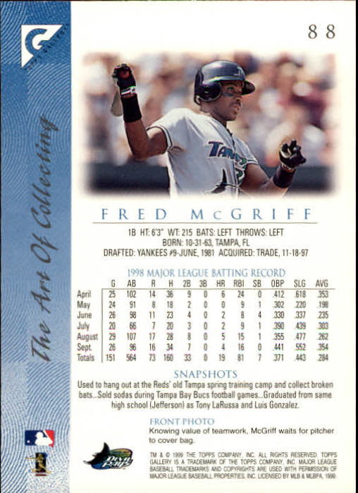 B1258- 1999 Topps Gallerie BB Karten 1-150 + Einsätze -du Pick- 15 + Kostenlose - Bild 173 von 300