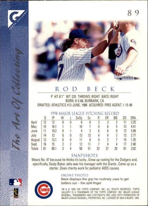 B1258- 1999 Topps Gallerie BB Karten 1-150 + Einsätze -du Pick- 15 + Kostenlose - Bild 175 von 300