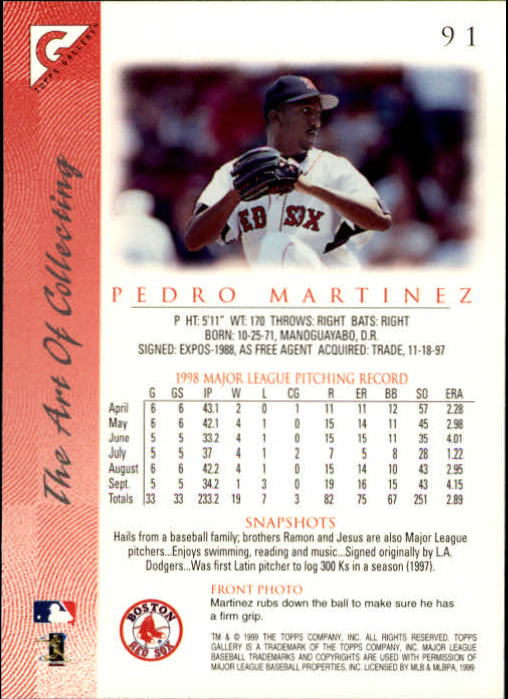 B1258- 1999 Topps Gallerie BB Karten 1-150 + Einsätze -du Pick- 15 + Kostenlose - Bild 179 von 300