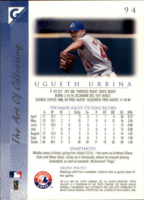 B1258- 1999 Topps Gallerie BB Karten 1-150 + Einsätze -du Pick- 15 + Kostenlose - Bild 185 von 300