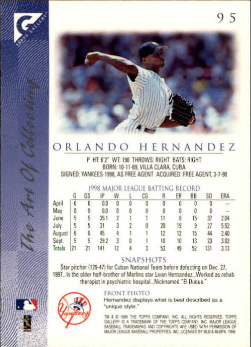 B1258- 1999 Topps Gallerie BB Karten 1-150 + Einsätze -du Pick- 15 + Kostenlose - Bild 187 von 300