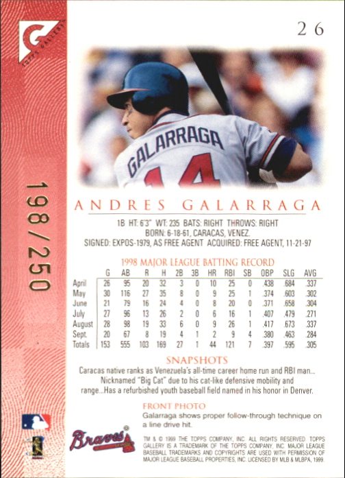 B1258- 1999 Topps Gallerie BB Karten 1-150 + Einsätze -du Pick- 15 + Kostenlose - Bild 294 von 300