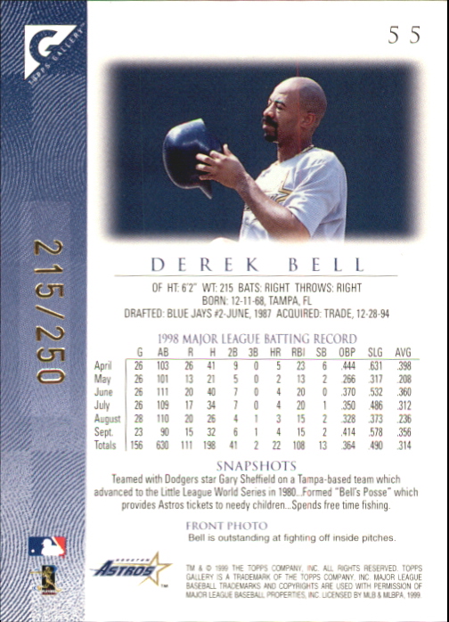 B1258- 1999 Topps Gallerie BB Karten 1-150 + Einsätze -du Pick- 15 + Kostenlose - Bild 296 von 300
