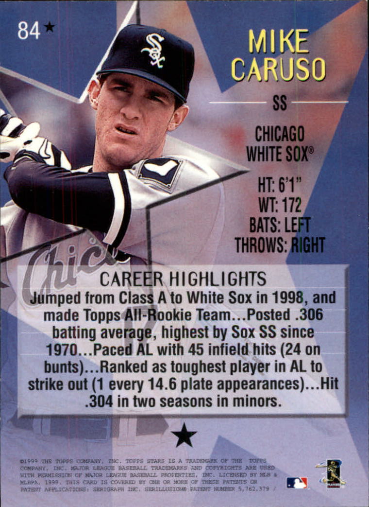 1999 Topps Stars One Star #84 Mike Caruso back image