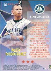 1999 Topps Stars Three Star #10 Alex Rodriguez back image