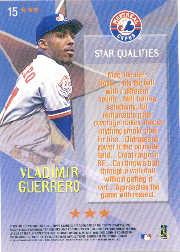 1999 Topps Stars Three Star #15 Vladimir Guerrero back image