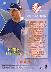 1999 Topps Stars Three Star #18 Roger Clemens back image