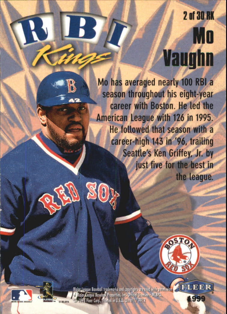 1999 Ultra RBI Kings #2 Mo Vaughn back image