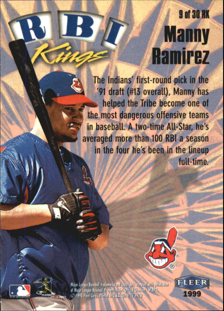 1999 Ultra RBI Kings #9 Manny Ramirez back image