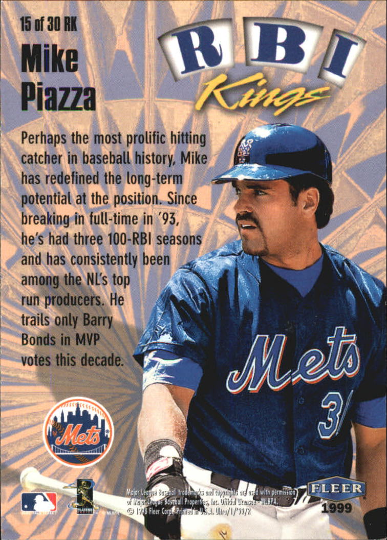 1999 Ultra RBI Kings #15 Mike Piazza back image