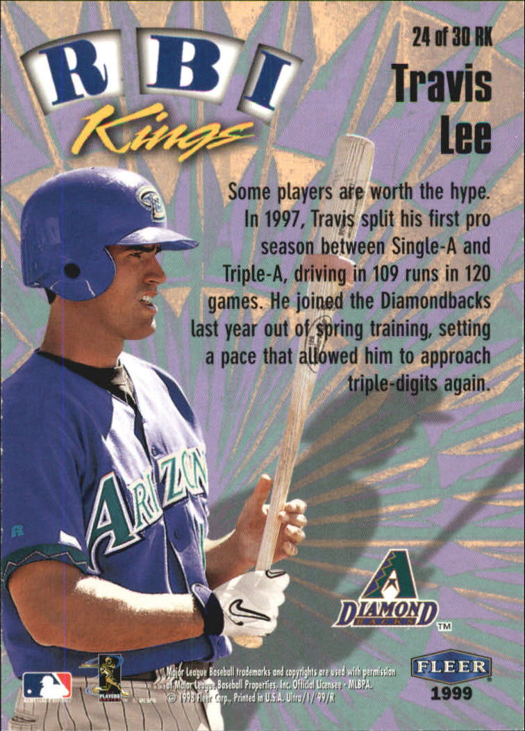 1999 Ultra RBI Kings #24 Travis Lee back image