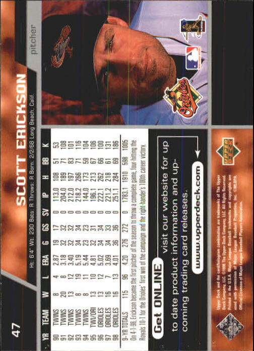 A1379- 1999 Upper Deck BB Card #s 1-250 +Rookies -You Pick- 15+ FREE US SHIP