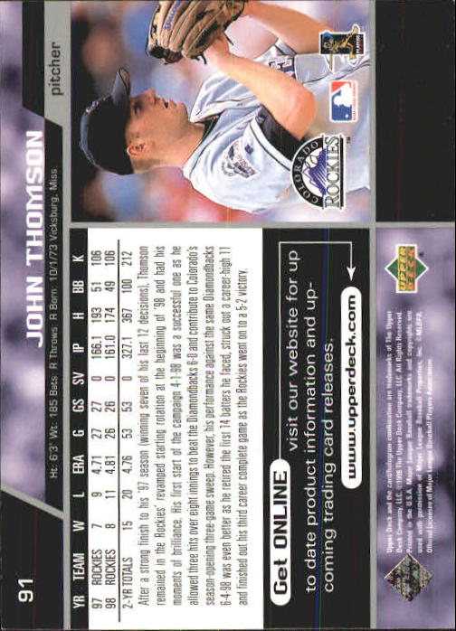 A1379- 1999 Upper Deck BB Card #s 1-250 +Rookies -You Pick- 15+ FREE US SHIP - Picture 183 of 499