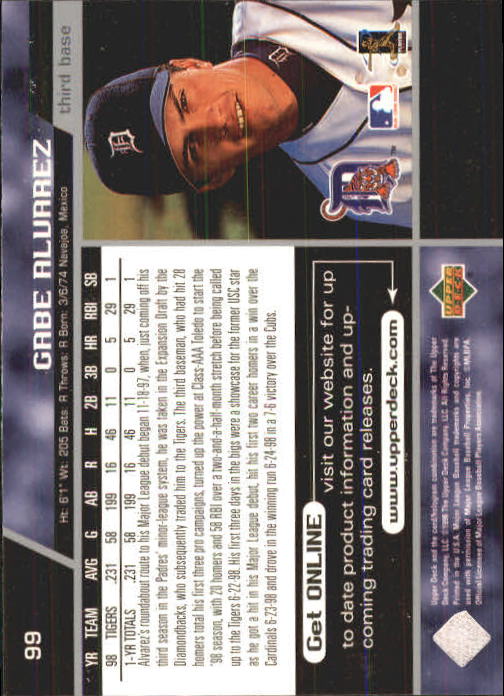 --1999 Upper Deck Baseball (Pick Card From List) C107 07-24 - Picture 149 of 379