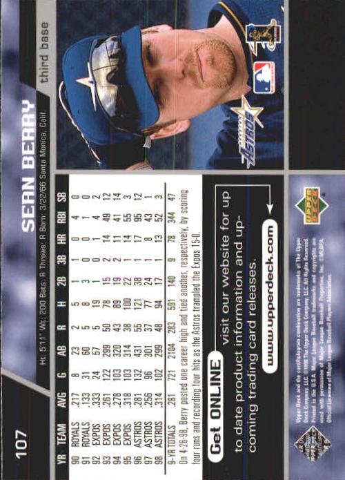A1379- 1999 Upper Deck BB Card #s 1-250 +Rookies -You Pick- 15+ FREE US SHIP - Picture 213 of 499