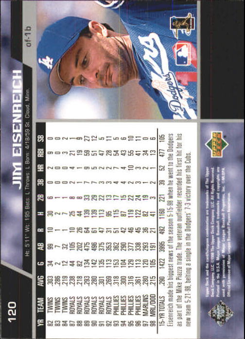 A1379- 1999 Upper Deck BB Card #s 1-250 +Rookies -You Pick- 15+ FREE US SHIP - Picture 239 of 499