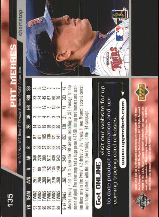 A1379- 1999 Upper Deck BB Card #s 1-250 +Rookies -You Pick- 15+ FREE US SHIP - Picture 269 of 499