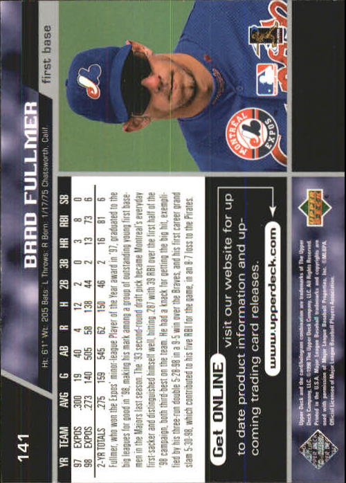 A1379- 1999 Upper Deck BB Card #s 1-250 +Rookies -You Pick- 15+ FREE US SHIP - Picture 281 of 499