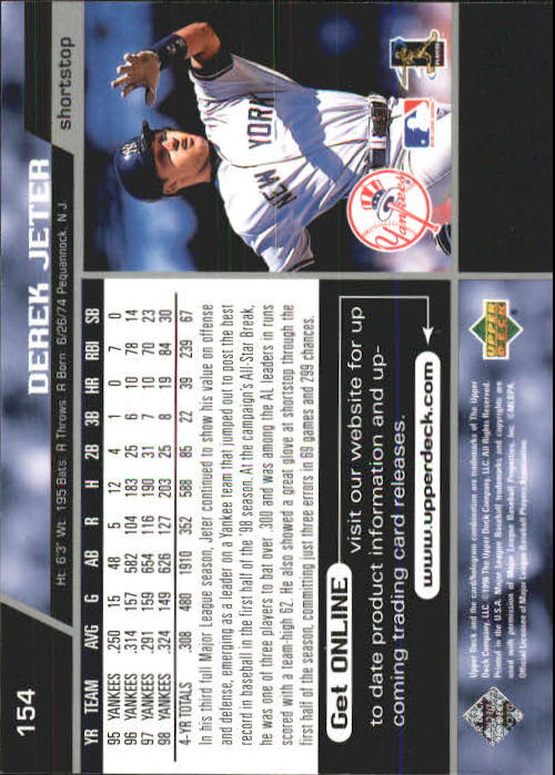 A1379- 1999 Upper Deck BB Card #s 1-250 +Rookies -You Pick- 15+ FREE US SHIP - Picture 307 of 499