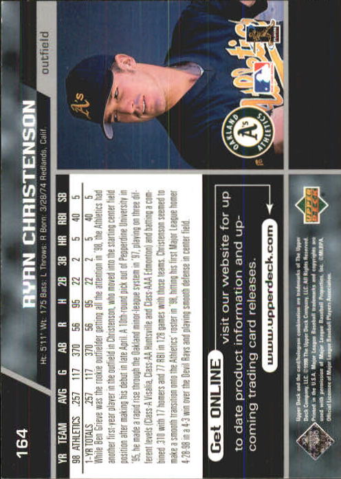 A1379- 1999 Upper Deck BB Card #s 1-250 +Rookies -You Pick- 15+ FREE US SHIP - Picture 327 of 499