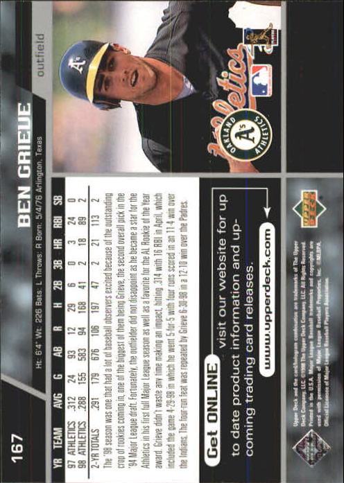 A1379- 1999 Upper Deck BB Card #s 1-250 +Rookies -You Pick- 15+ FREE US SHIP - Picture 333 of 499