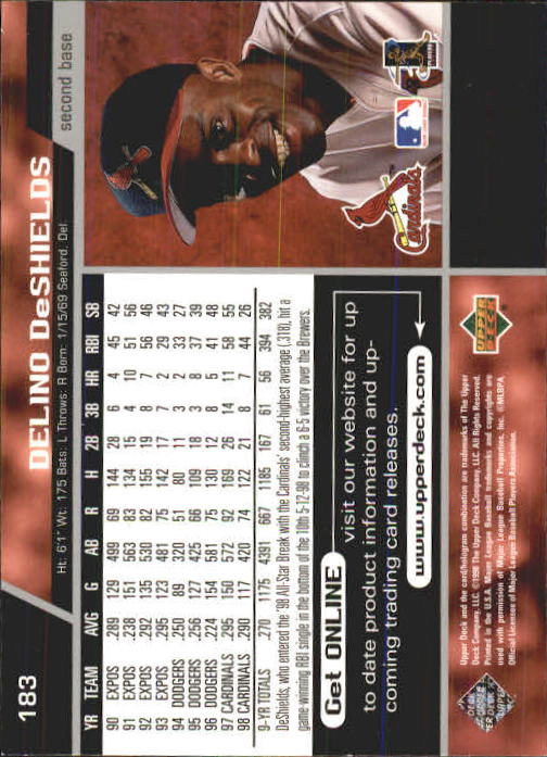 A1379- 1999 Upper Deck BB Card #s 1-250 +Rookies -You Pick- 15+ FREE US SHIP - Picture 365 of 499