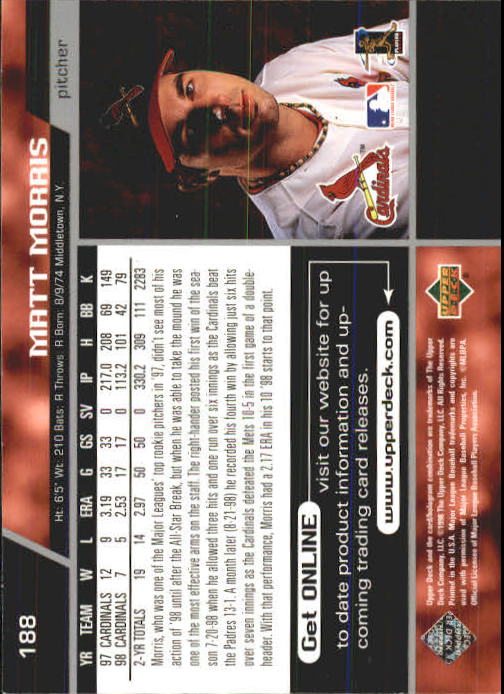 A1379- 1999 Upper Deck BB Card #s 1-250 +Rookies -You Pick- 15+ FREE US SHIP - Picture 375 of 499