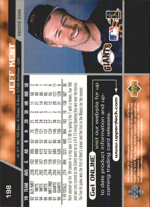 A1379- 1999 Upper Deck BB Card #s 1-250 +Rookies -You Pick- 15+ FREE US SHIP - Picture 395 of 499