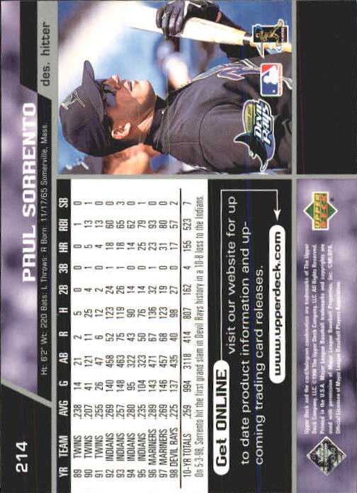 A1379- 1999 Upper Deck BB Card #s 1-250 +Rookies -You Pick- 15+ FREE US SHIP - Picture 427 of 499