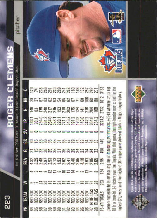Roger Clemens cards (1987-2022) Red Sox Yankees Blue Jays Astros - You Choose - Picture 201 of 356