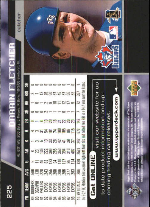 A1379- 1999 Upper Deck BB Card #s 1-250 +Rookies -You Pick- 15+ FREE US SHIP - Picture 449 of 499