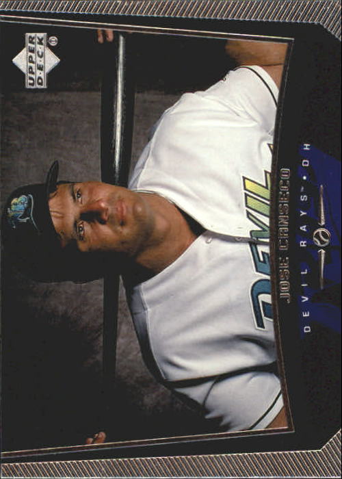 Jose Canseco signed Baseball Card (Tampa Bay Devil Rays) 1999 Upper Deck  #499