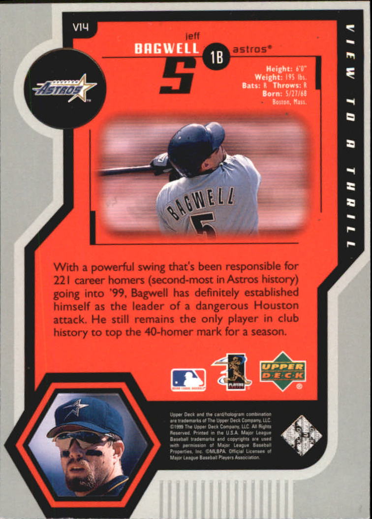 1999 Upper Deck View to a Thrill #V14 Jeff Bagwell back image